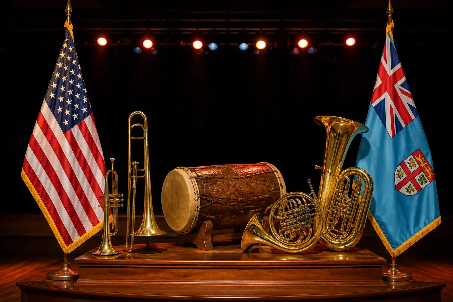 Fijian Bandsman Steps In for U.S. Army 25th Infantry Division Band During Independence Day Celebration